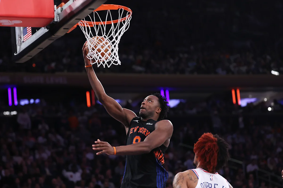 Knicks forward OG Anunoby has hamstring strain -- considered questionable for Matchup 3 observed today