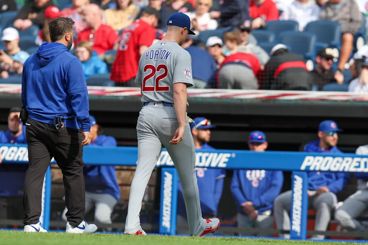 Cubs SP Cade Horton leaves after 1 inning vs. Guardians with forearm discomfort takes center stage